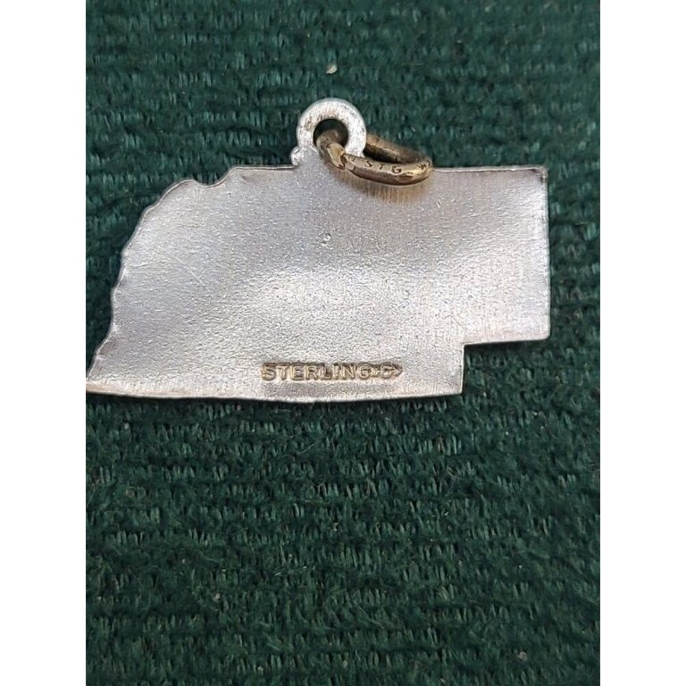 Vintage Sterling Silver Nebraska State Charm 1961 Cornhuskers Souvenir Pendant - Picture 4 of 8